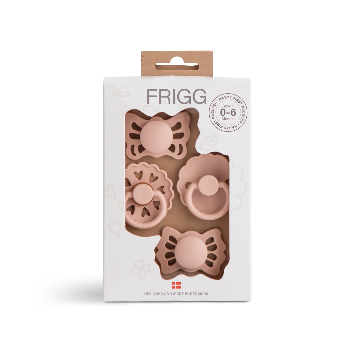 FRIGG baby's First Pacifier Floral Heart