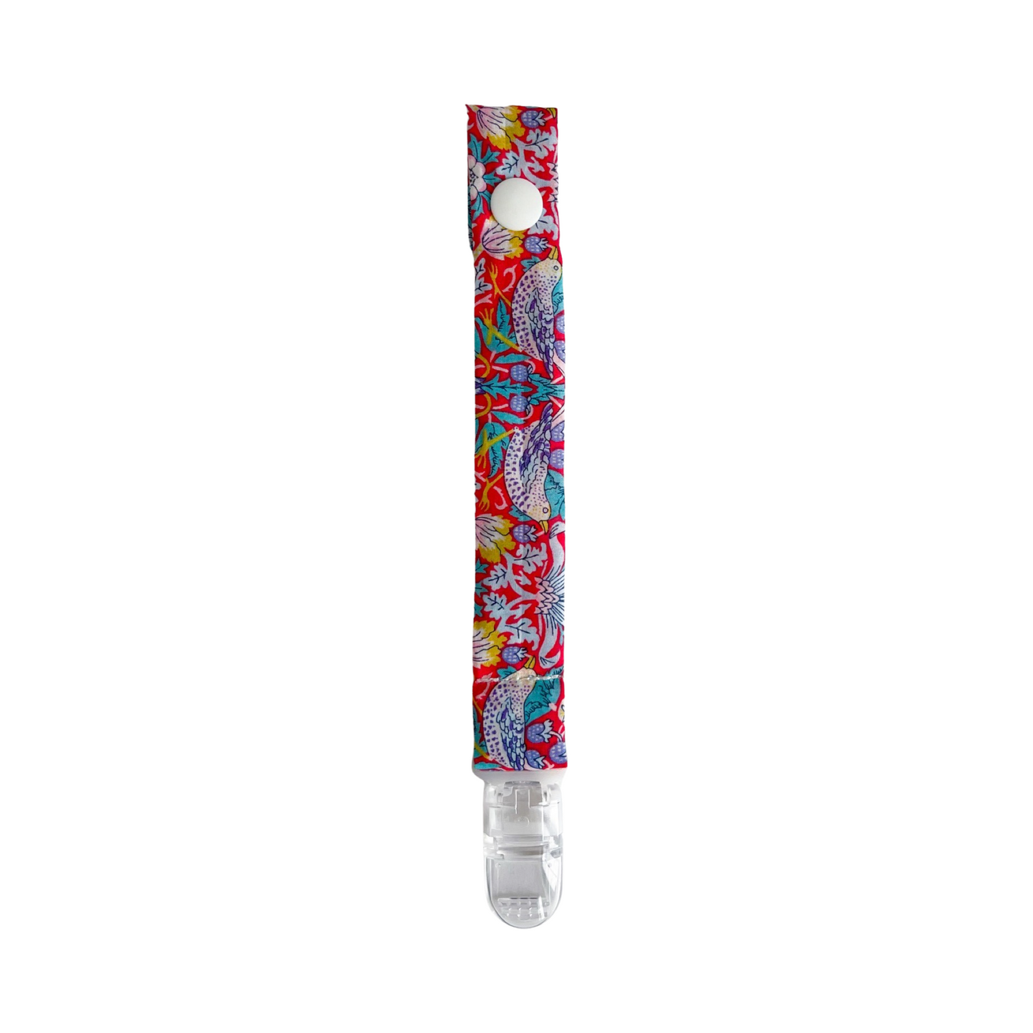 Mryelh Fabric Clip - Strawberry Thief in Red