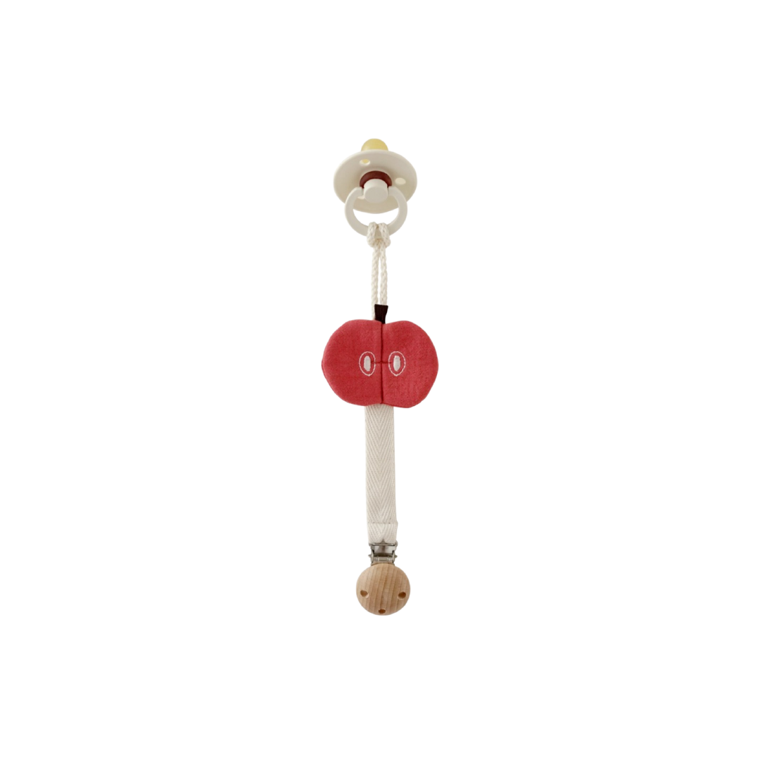Korean Pacifier Clip - Apple