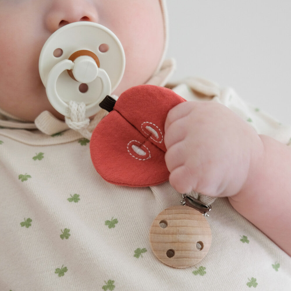 Korean Pacifier Clip - Apple