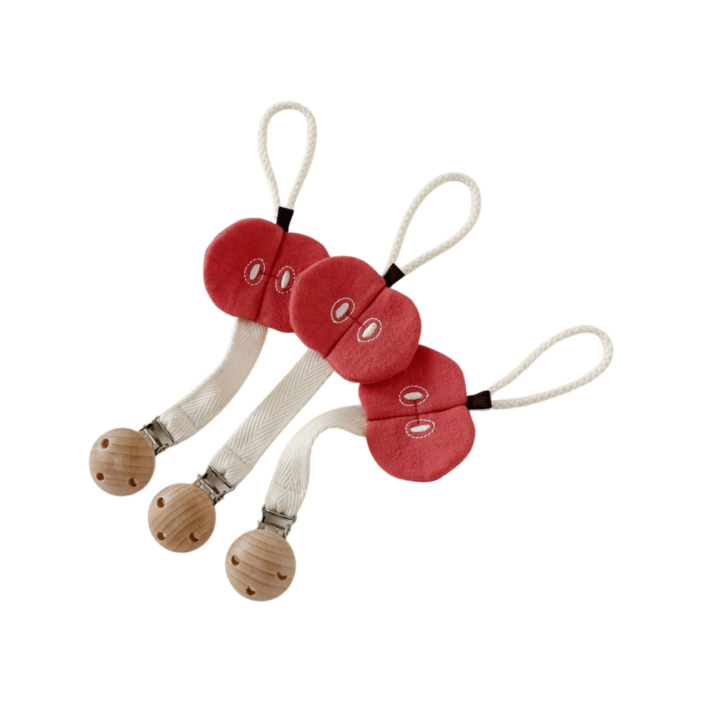 Korean Pacifier Clip - Apple