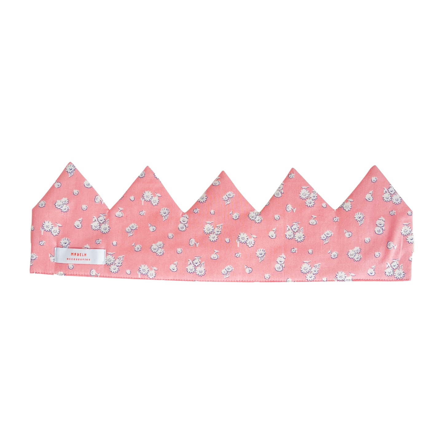 Cotton Crown - Pink White Flowers