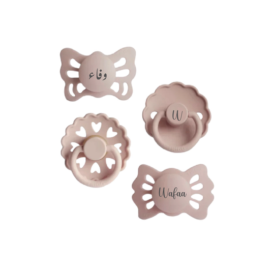 Baby's First Pacifier Floral Heart Blush