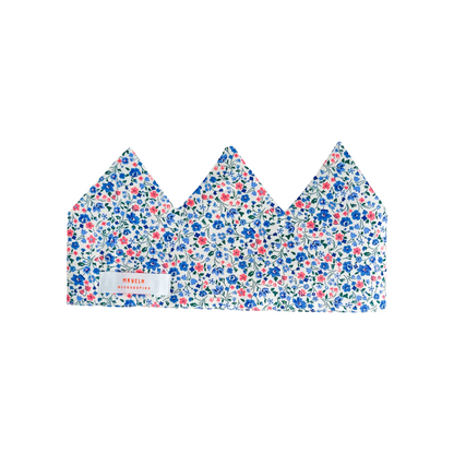 Cotton Crown - White, Blue and Pink Flowers