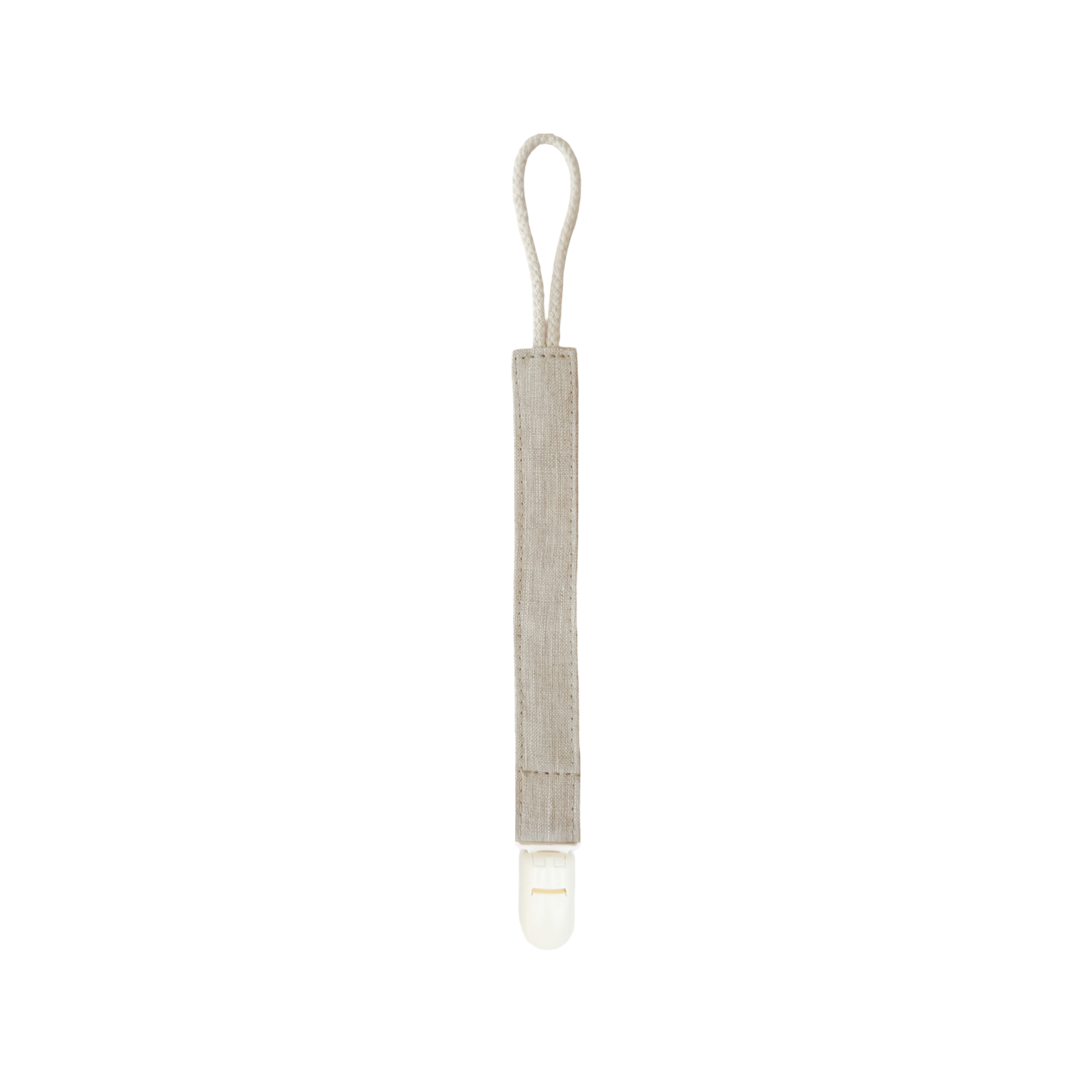 Linen Pacifier Clip - Sand