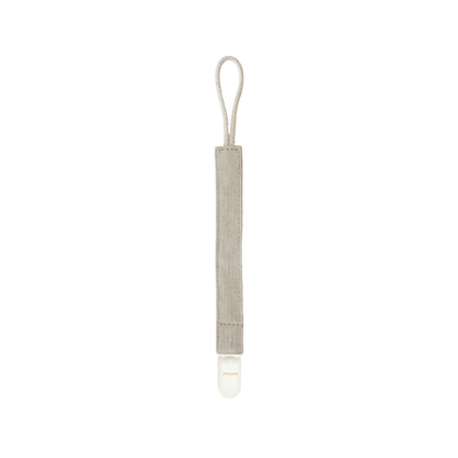Linen Pacifier Clip - Sand