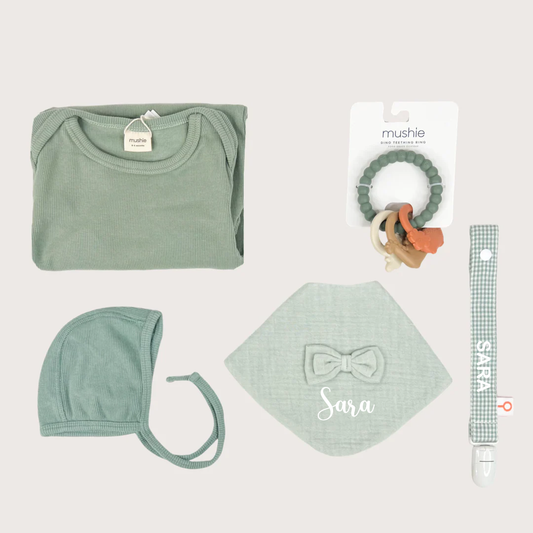 New Born Set 100% cotton -  Green