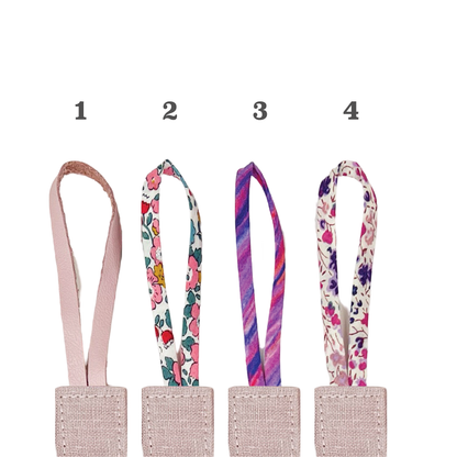 Linen Pacifier Clip - Purple