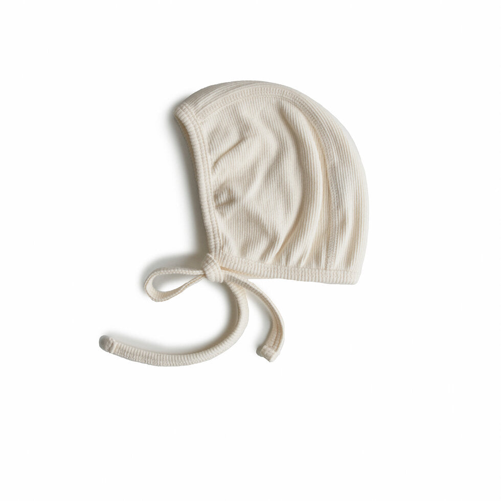 mushie - Ribbed Baby Bonnet