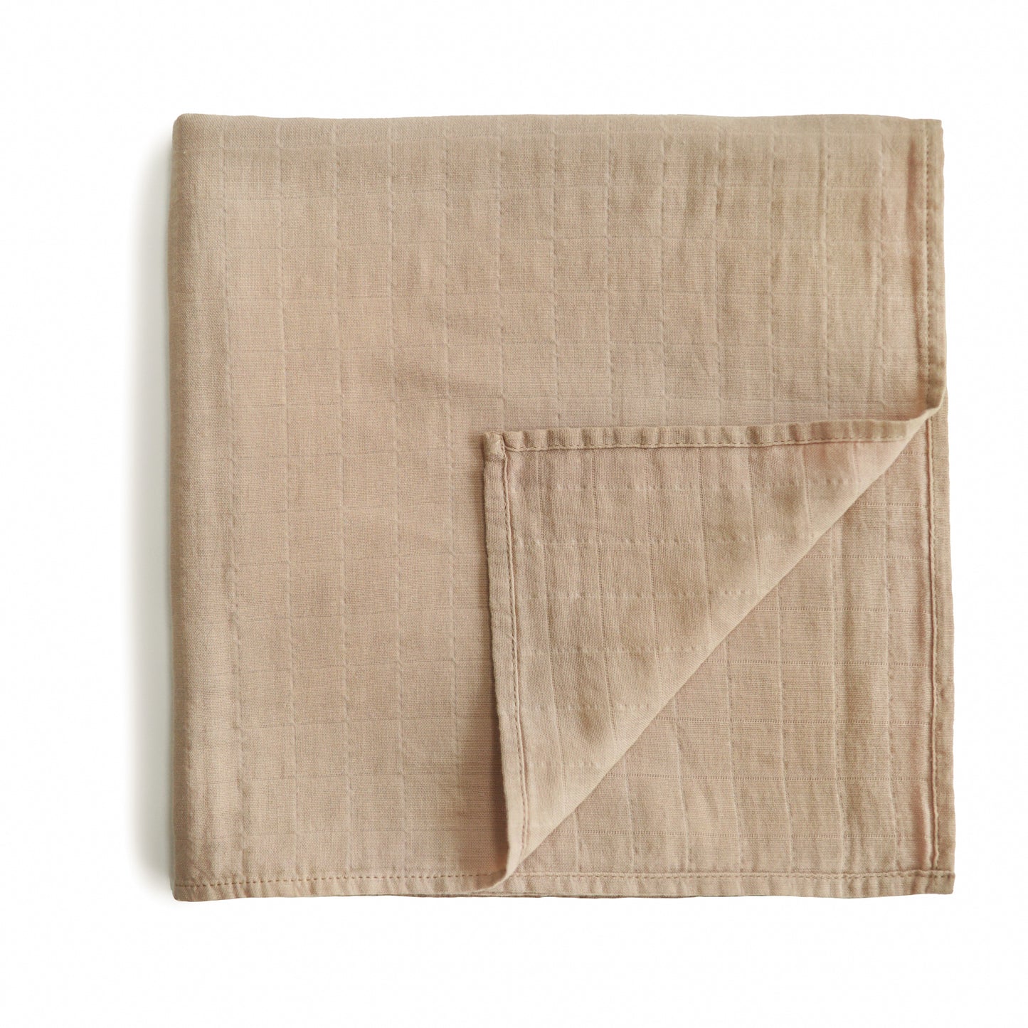 Organic Cotton Muslin Swaddle Blanket - Pale Taupe