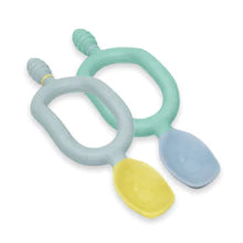 Multi-stage baby weaning spoon and dipper (Two Pack) - Mint and Grey