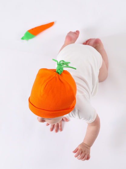 Bright Baby Carrot Beanie - Orange