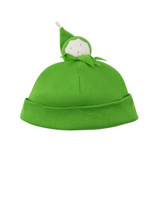 قبعة صغيرة لون الفاصوليا الخضراء